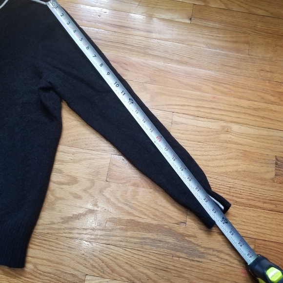 Athleta Black Transit Womens Sz Med Crew Sweater Merino Wool Blend Pullover - Picture 10 of 12